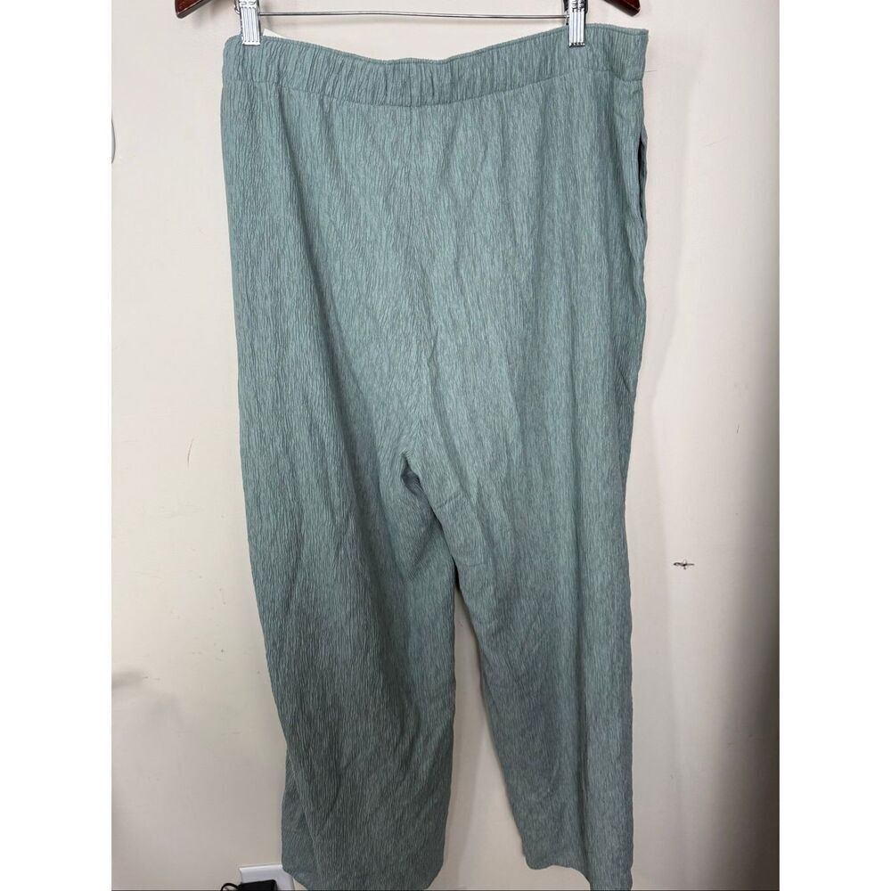Abercrombie & Fitch Sage Green Ultra High Rise Ultra Wide Leg Crinkle Pants XXL - Picture 4 of 6